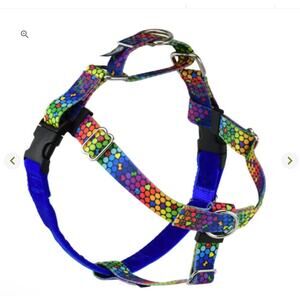 2 Hounds Design Roy G Biv Freedom No-Pull Dog Harness Easy Walking Large NEW